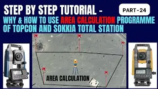How to use area calculation function in topcon and sokkia total station