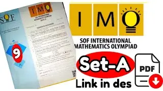 SOF IMO Class 9 Set A 2024-25 | SOF Mathematics Olympiad Question Paper#sofimo #imoclass9