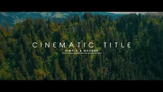 Simple Cinematic Title Animation in After Effects - Quick Tutorial | 2020