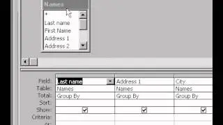 Microsoft Office Access 2000 Changing the fields in a query