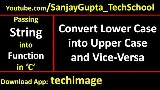 Convert lower case into upper case and upper case into lower case by passing string into function