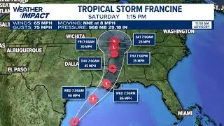 Will Francine bring tropical rain to Pennsylvania?
