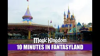 Disney's Magic Kingdom 10 Minutes In Fantasyland After The Rain - Walt Disney World Music and Crowds