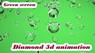 Diamond 3d animation green screen