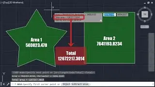 AutoCAD AREA command. Using the Add area option