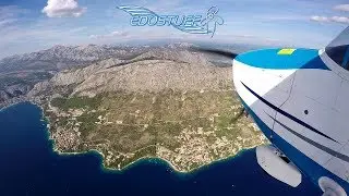 Scenic Flight from Brač Island Airport to Sinj Airfield - Dalmatia From Above