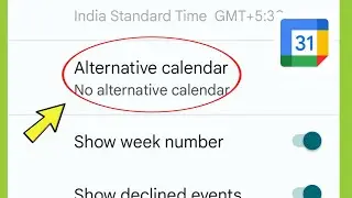 Google Calendar | Alternative Calendar Settings