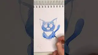 Fantasy kitten painting 🐱🩵