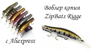 Воблер копия ZipBaits Rigge 70 от BearKing из Китая с AliExpress | Обзор, тест в ванной