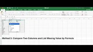 Excel   Compare two columns and find the missing values