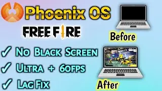 60 fps unlock on Phoenix OS Lag Fix 🤩 Black screen problem⚡Solution freefire | RockRam Gaming