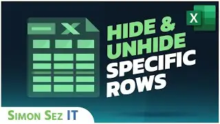 How to Hide and Unhide a Specific Row in Excel