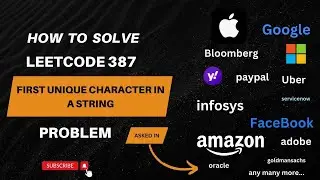 LeetCode 387. First Unique Character in a String