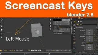 Screen Cast on Blender 2.8 - (How to show typed keys and mouse clicks while recording video)