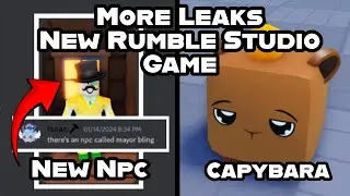 👑 BOSS CONFIRMED, NEW NPC AND MORE - NEW LEAKS FOR THE NEW RUMBLE STUDIO GAME