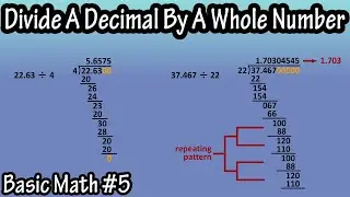 How To Divide A Decimal Number By A Whole Number With And Without Remainders