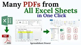 How to Make Many PDFs from Excel Sheets at Once