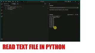 how to read text file in python | python read text file line by line | read text file with VS code