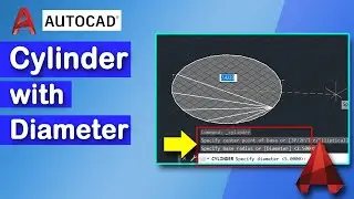 How to make a 3D cylinder using diameter in AutoCAD