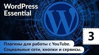 Социальные сети, кнопки и сервисы. Плагины для работы с YouTube. WordPress. Базовый курс. Урок 3.