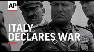 Italy declares war - 1940 | Movietone Moment | 10 June 2022