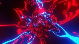 VJ LOOP NEON Red Blue Tunnel Abstract Background Video Simple Light Pattern 4k Screensaver