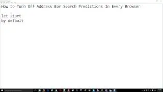 How to Turn Off Address Bar Search Predictions In Every Browser