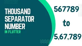 How to format numbers as thousands separators in Dart-Flutter