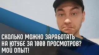 Сколько можно заработать на ютубе за 1000 просмотров? Заработок на ютубе с нуля возможен? Мой опыт!