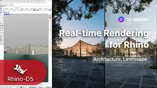 Architecture & Landscape Rhino Rendering by Free Real-time Raytracing Engine
