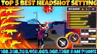 Free Fire Max Auto Headshot Trick 2024 Sensitivity Setting | 2gb, 4gb, 6gb Ram Headshot Sensitivity