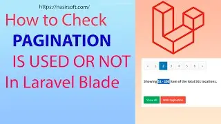How to check if pagination is used or not in laravel | 