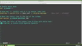 Linux Command Line (69) tmux pt3 .tmux.conf pt1