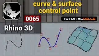 0065. curve & surface control points, curve edit point ( knots, kink ) in rhino