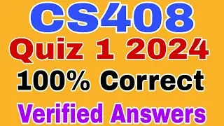 CS408 Quiz 1 2024 || Cs408 Quiz no 1 2024 || Cs408 quiz 1 spring 2024