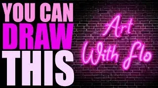 YOU Can Draw This NEON SIGN in PROCREATE | digital art neon sign tutorial