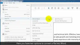 How To Convert PDF To Word :Tutorial