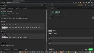 2235. Add Two Integers Explanation - LeetCode Solution in JavaScript JS Coding Node WebDev