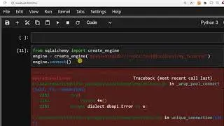 How SQLALchemy engine throughs error on engine.connect()