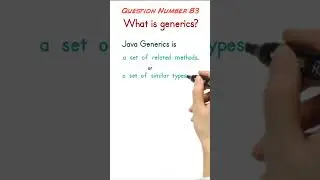 83  What is generics in java? 