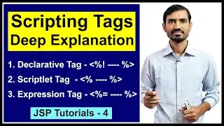 #14 JSP Tags | Scripting | Scriptlet | Declarative | Expression | Servlet & JSP Tutorials