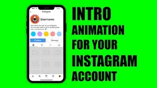 Instagram intro Animation For Your Videos - GREEN SCREEN