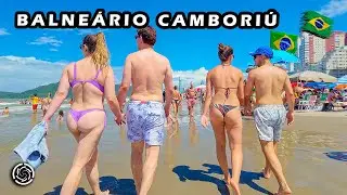 Balneário Camboriú Beach on a Hot Day 🇧🇷 Brazil | 2024 【 4K UHD 】