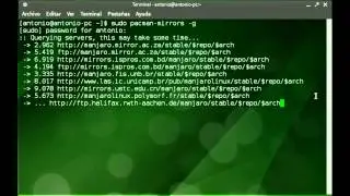 optimizar mirrors//Optimice mirrors Manjaro Linux