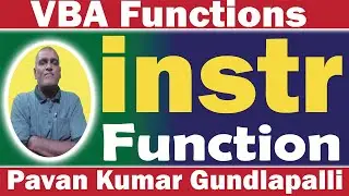 Instr Function in Excel VBA  || VBA Functions