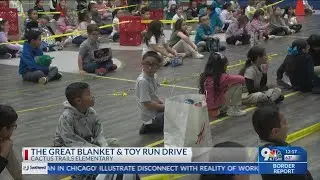 Cactus Trails Elementary School families participate in 'Great Blanket and Toy Run'