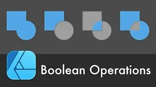 Boolean Operations Explained - Pathfinder like Shapes Building Affinity Designer Tutorial