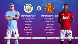 PES 2024 - Manchester City vs Manchester United Gameplay PC | eFootball 2024 Concept - PES 2021 Mods