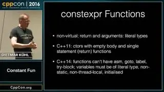 CppCon 2016: Dietmar Kühl “Constant Fun