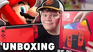 *NEW* Super Mario Red Nintendo Switch OLED Unboxing